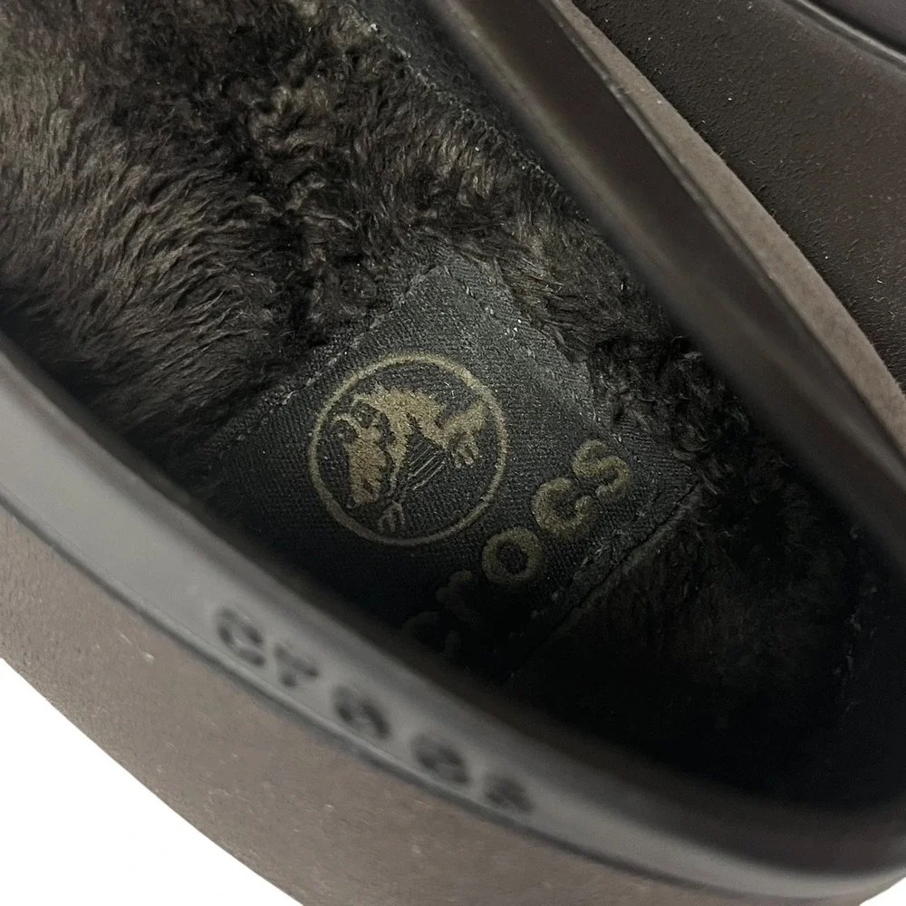 Crocs Olivia II Faux Fur Insole Ballet Flats Brown‎ Womens 8 Comfortable Shoes